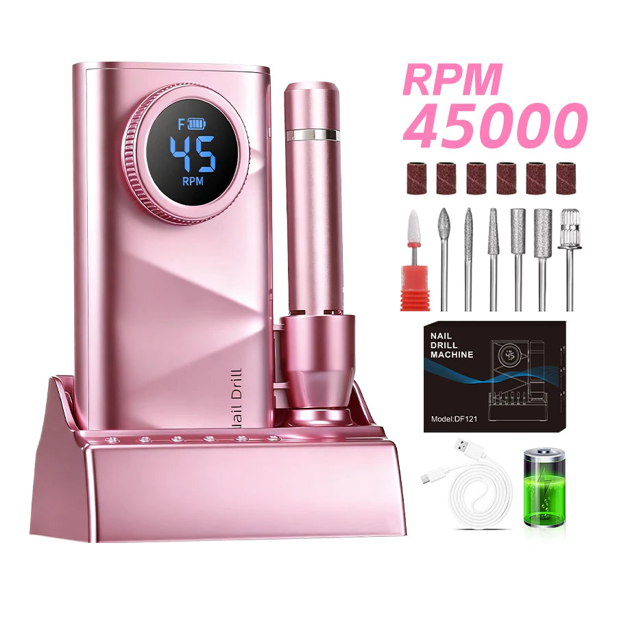 Cosprysmal Cordless Electric Nail Drill With Brushless Motor