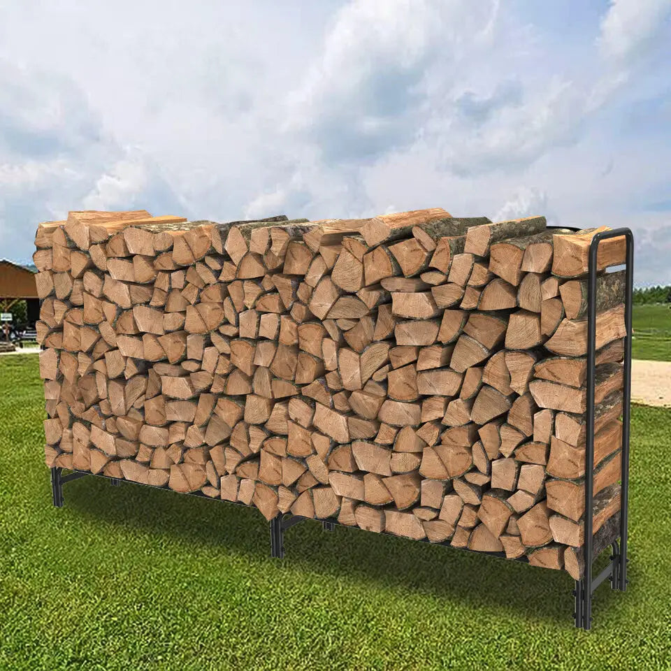 Heavy Duty Firewood Log Rack For Indoor And Outdoor Storage