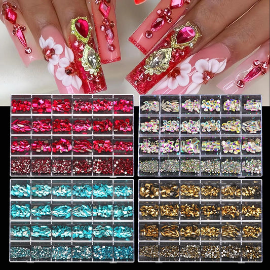 Professional 3D Multi Shape Nail Art Rhinestone Kit