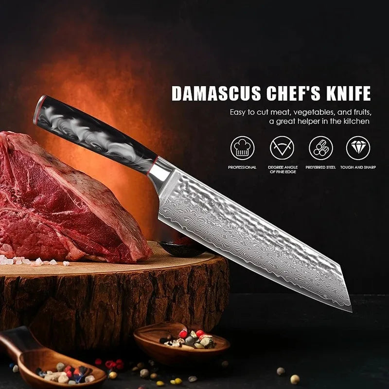 Woodfone Damascus Steel Kitchen Knife For Professional Culinary Work