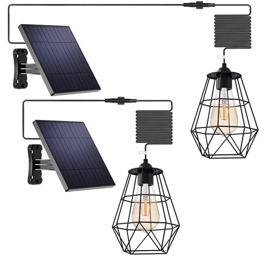 Intelamp Dimmable Solar Pendant Lights Waterproof Indoor Outdoor