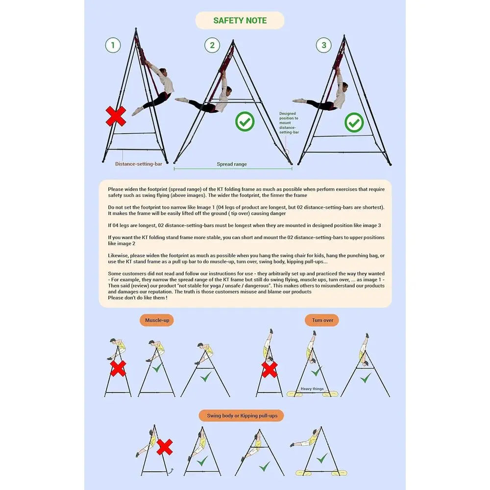 Portable Height Adjustable Aerial Yoga Therapy Stand