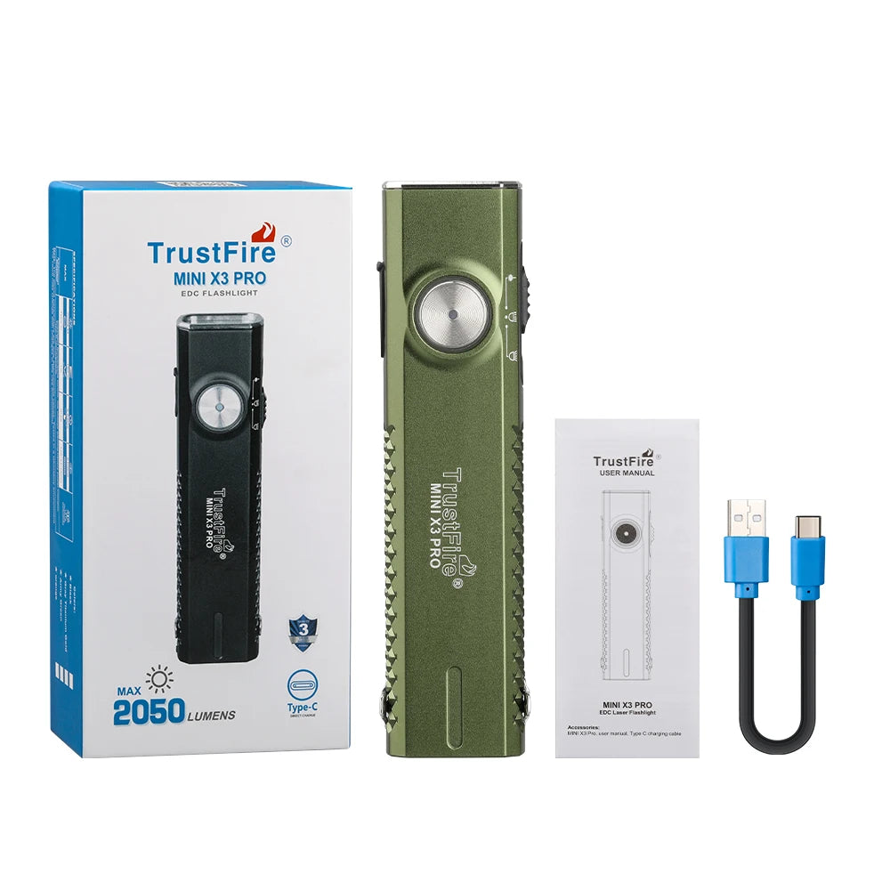 TrustFire Minix3 Pro Rechargeable LED Flashlight With UV And Waterproof