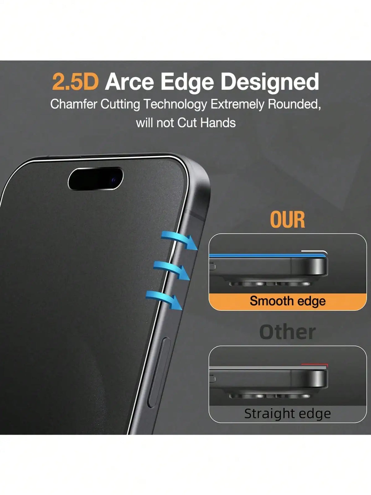 Matte Anti Spy Tempered Glass Screen Protector For iPhone