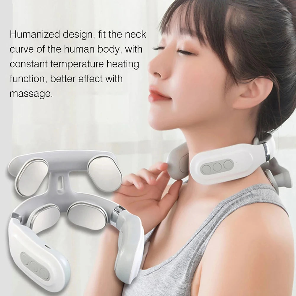 Electric 4 Head Vibration Back Massager For Muscle Relaxation