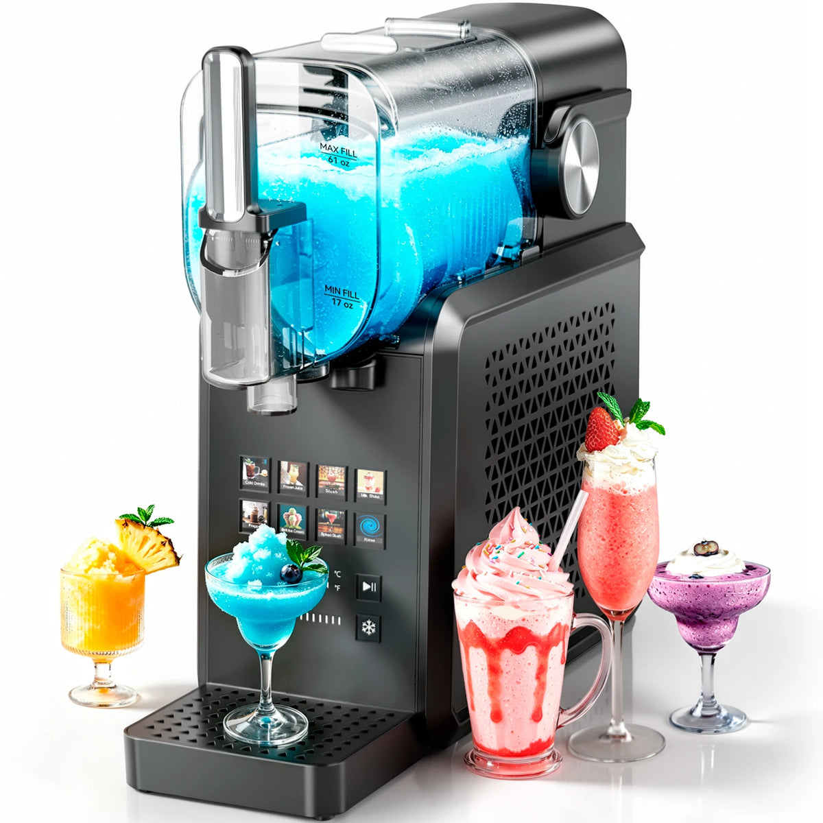 2 In 1 Slushie Machine Frozen Drink Maker With Auto Cleaning