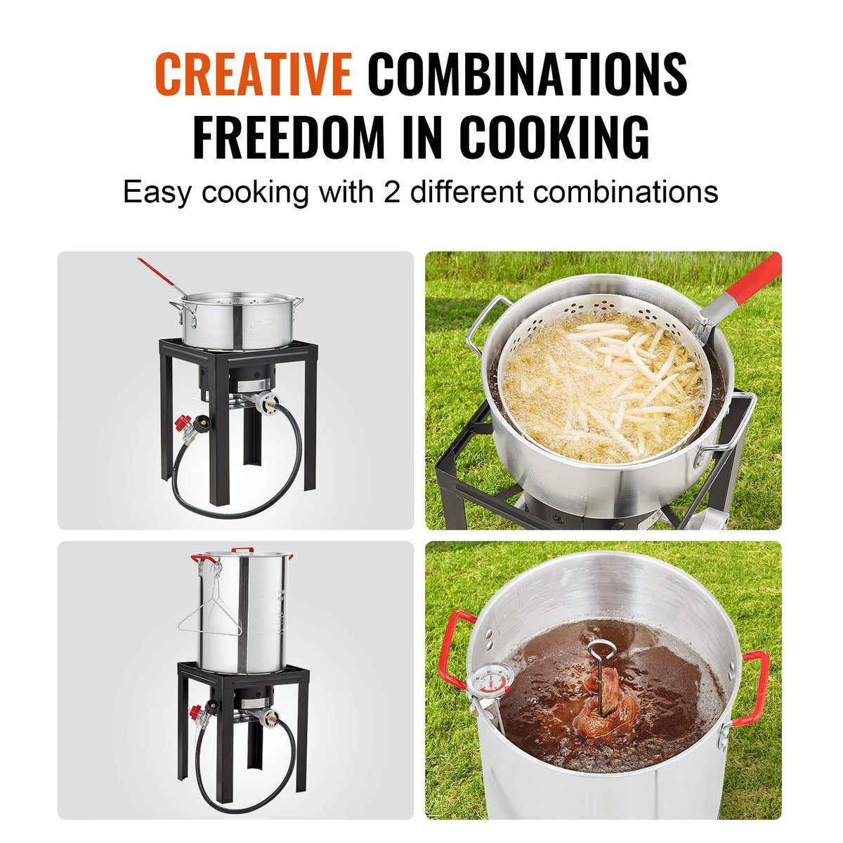 SucceBuy Propane Turkey Fryer Outdoor Deep Frying Cooker Set