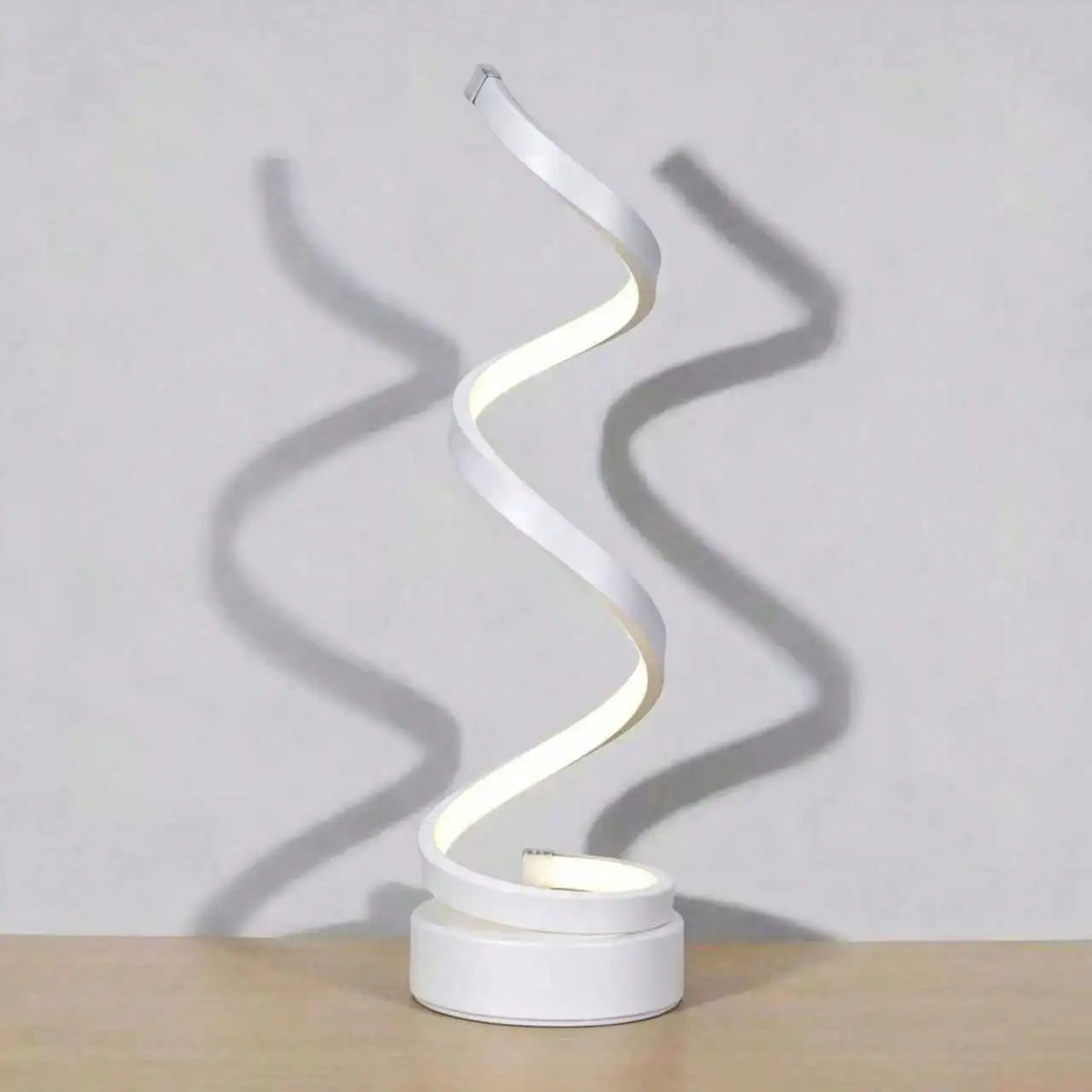 Modern Spiral USB Desk Lamp for Bedroom and Home Decor