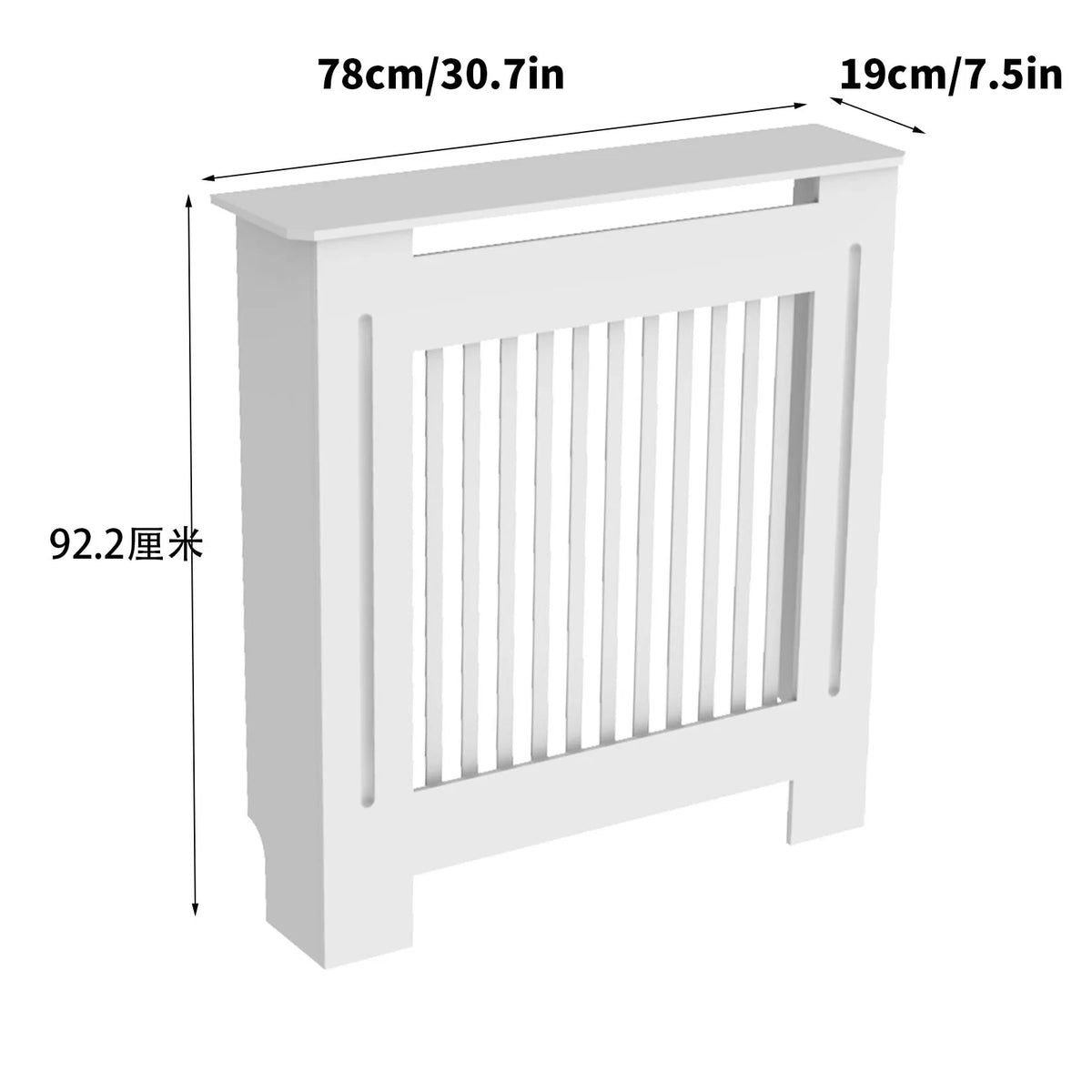 Contemporary Wooden Radiator Cover Featuring Internal Storage Shelving