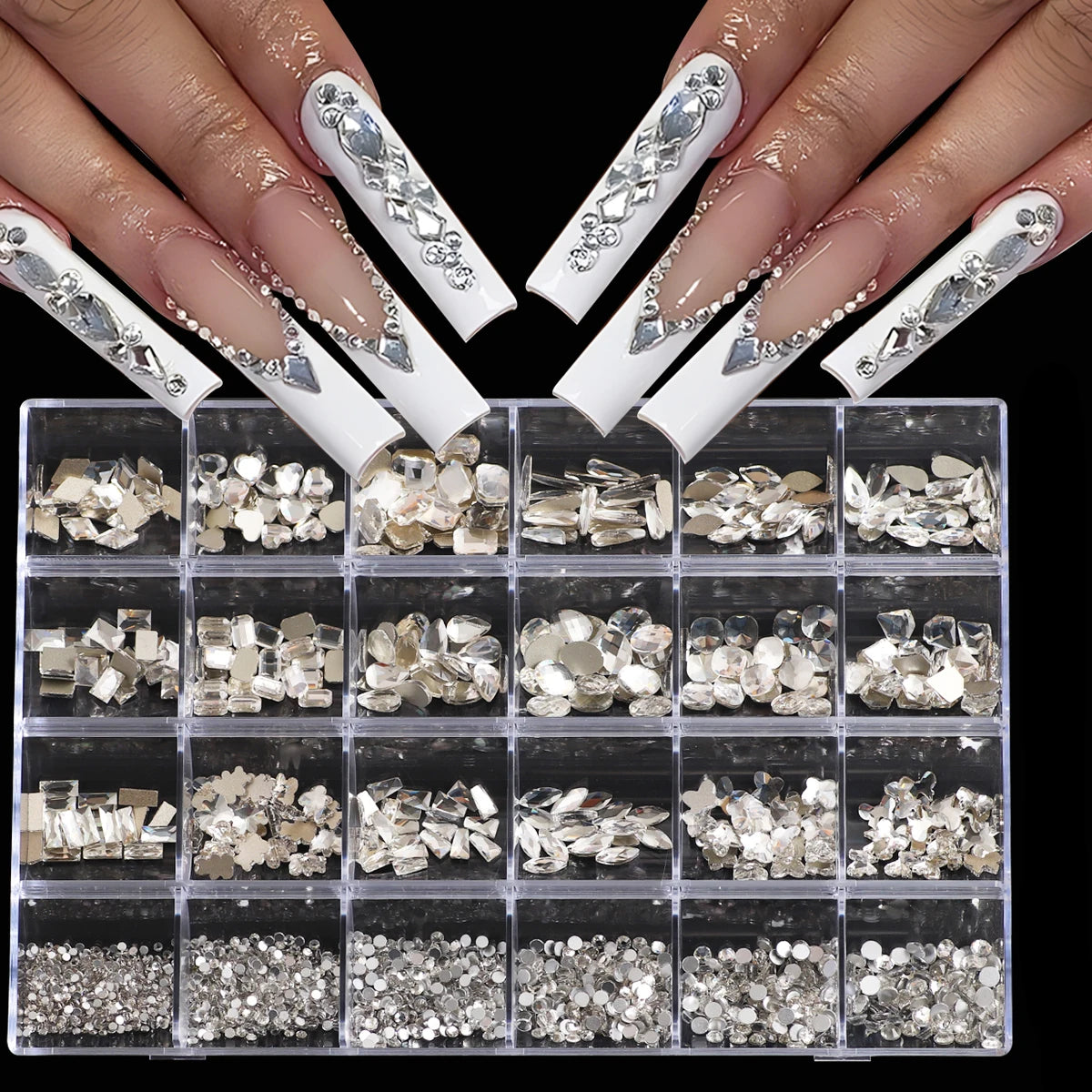 Professional 3D Multi Shape Nail Art Rhinestone Kit