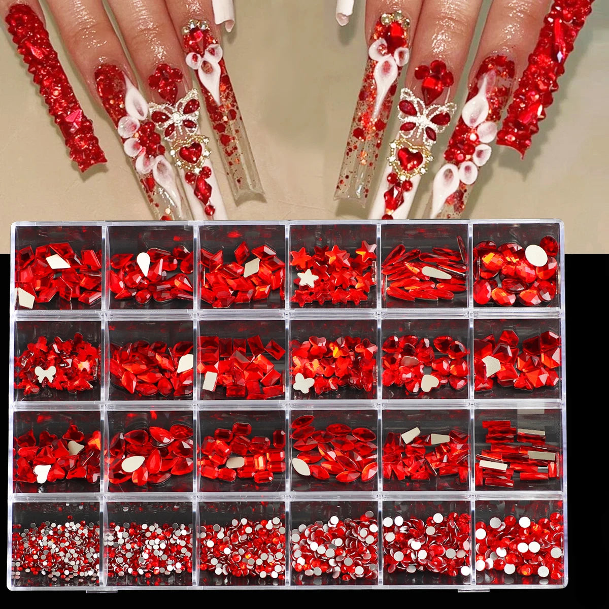 Professional 3D Multi Shape Nail Art Rhinestone Kit