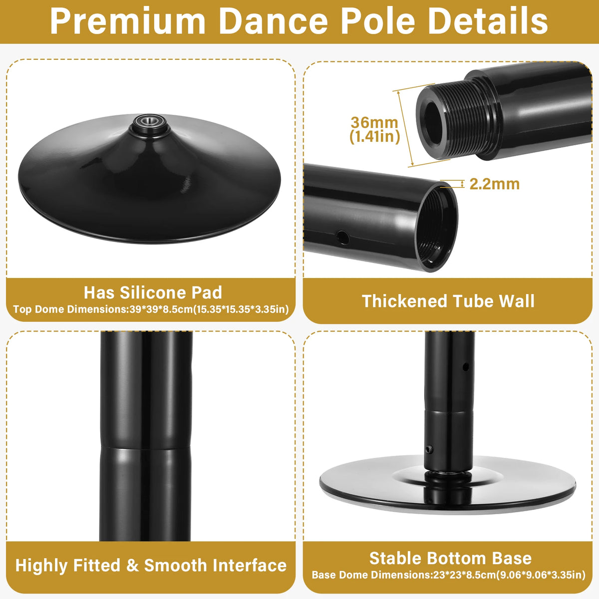 Portable Static Dance Pole For Home Fitness And Gym Training