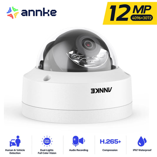 Annke 12MP PoE Outdoor Security Camera Featuring Night Vision