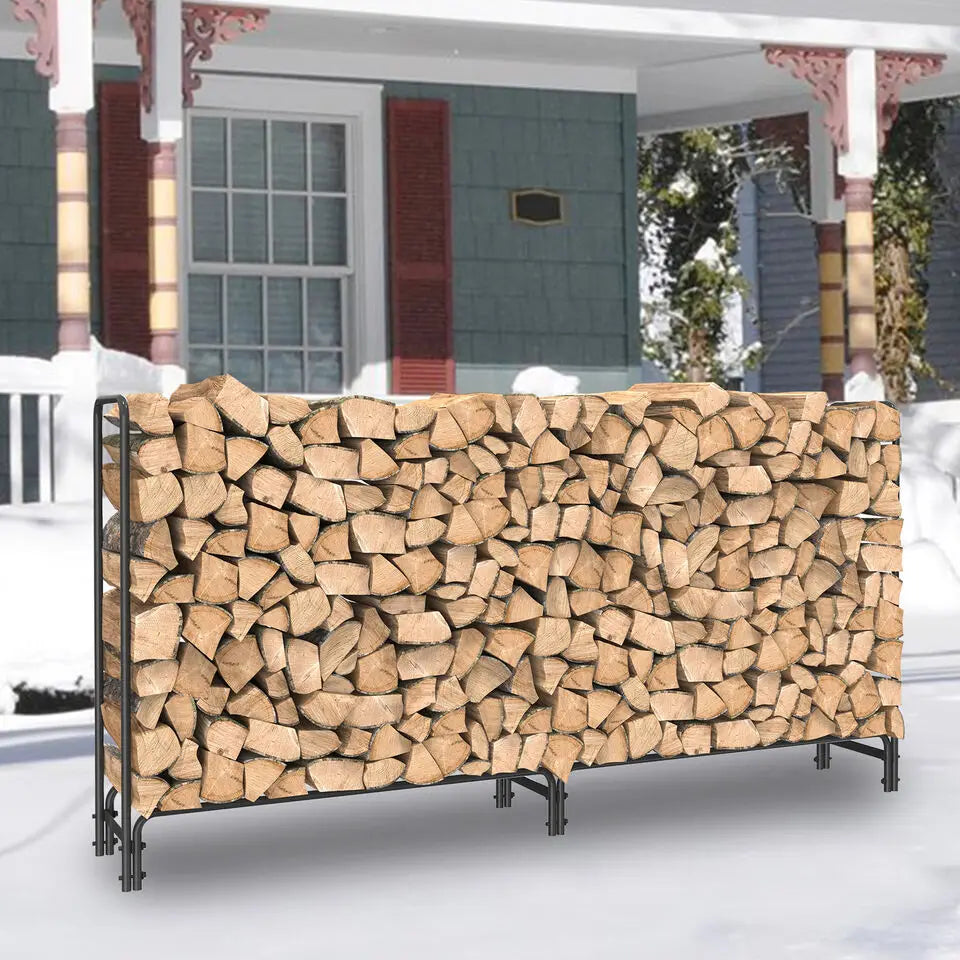 Heavy Duty Firewood Log Rack For Indoor And Outdoor Storage