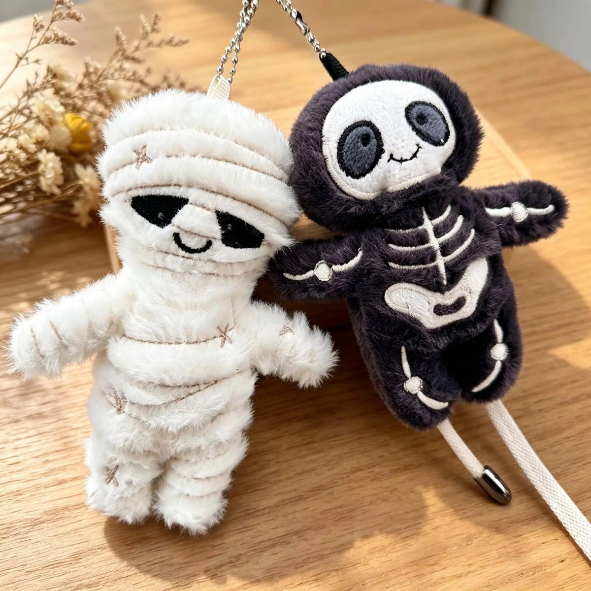 Cute Mummy Skeleton Plush Keychain Halloween Bag Pendant Gift