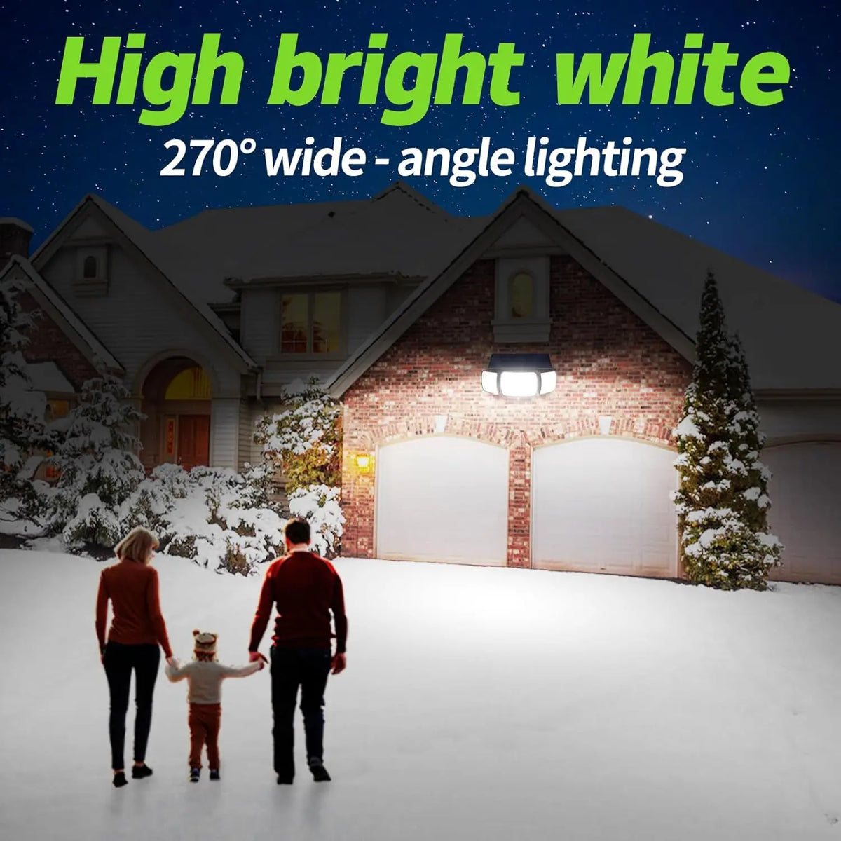 Intelamp Dimmable Solar Flood Light With Dual Motion Sensors