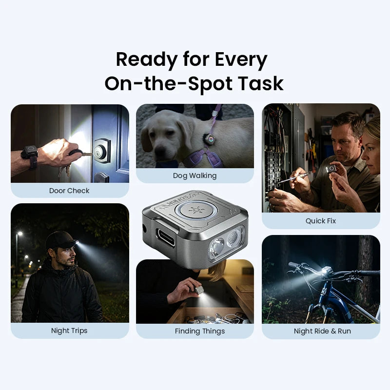 Sofirn Mini EDC Flashlight With RGB Signal Ring UV Light