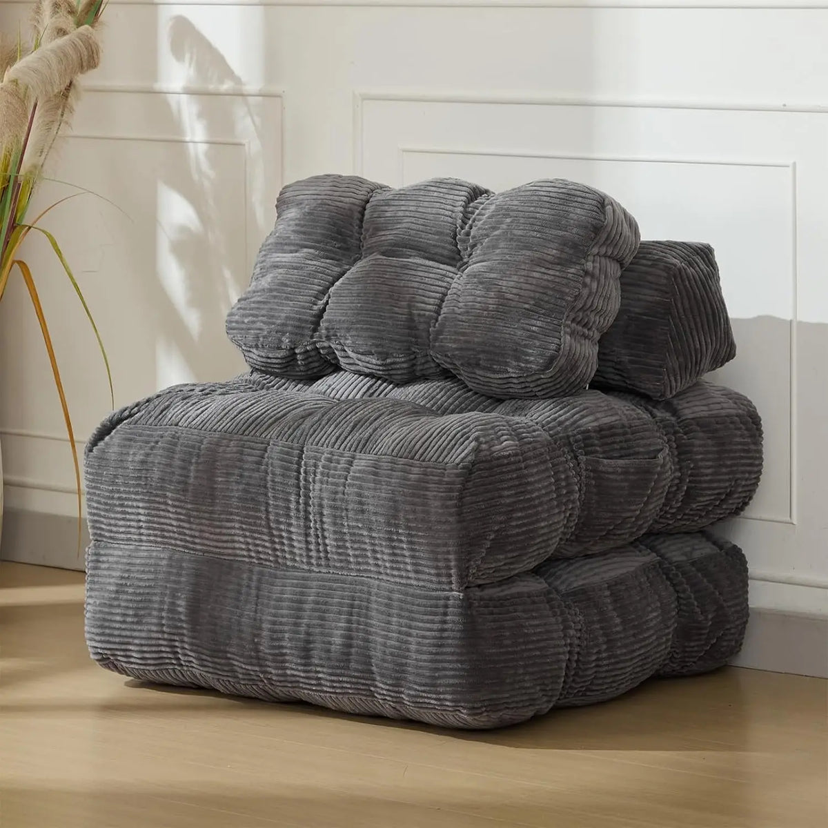 HiMISS Folding Convertible Sofa Bed With Pillow And Side Pocket