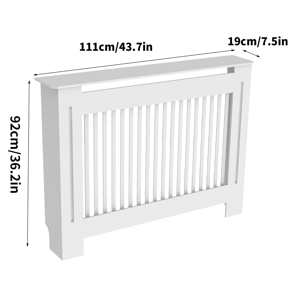 Contemporary Wooden Radiator Cover Featuring Internal Storage Shelving