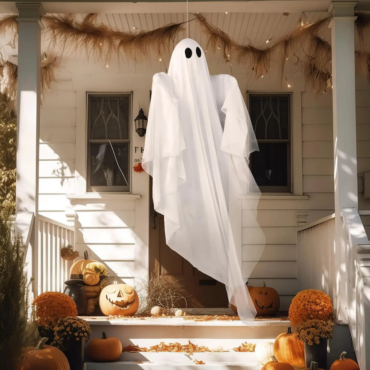 Halloween Hanging Ghost Decoration With Spooky LED Light for Indoor Outdoor Decor