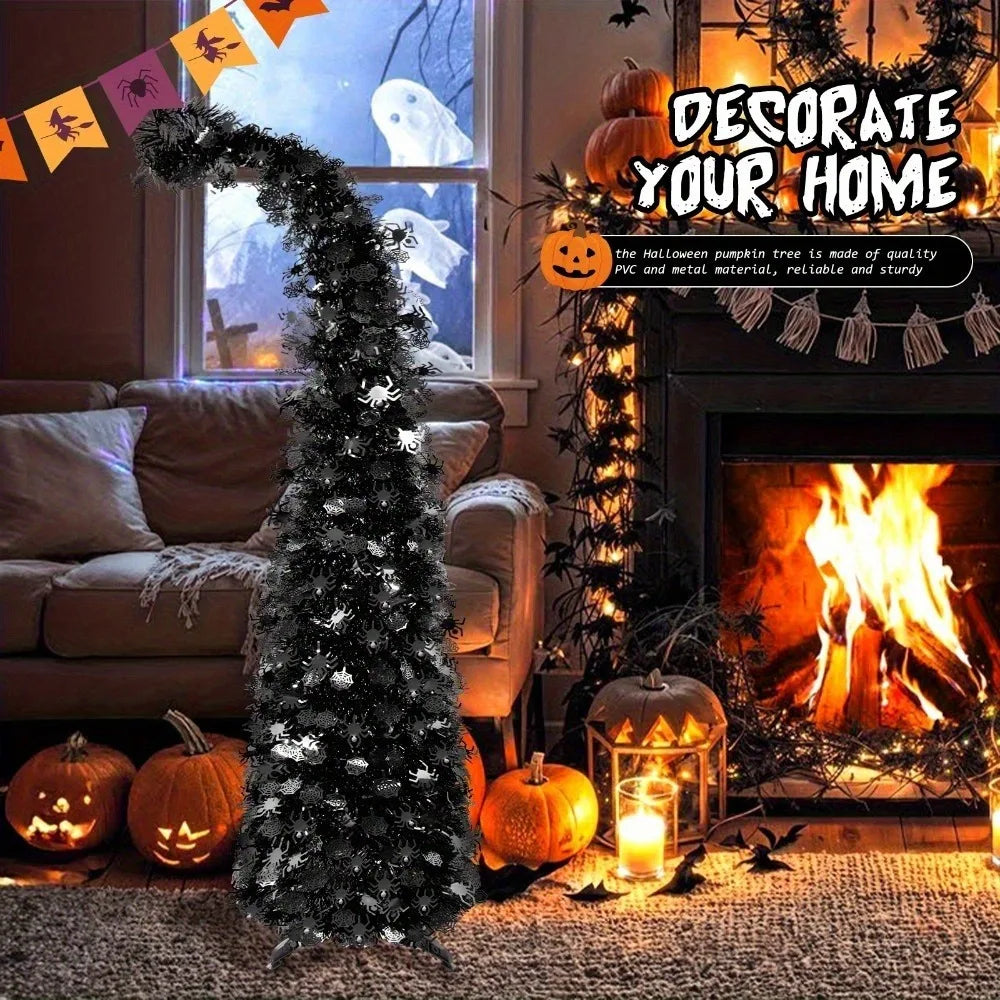 HATISAN Collapsible Artificial Christmas Tree for Holiday and Halloween Decor