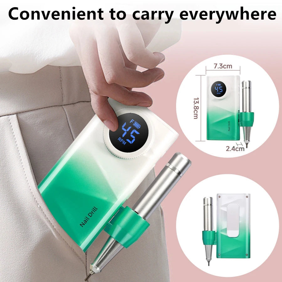 Cosprysmal Cordless Electric Nail Drill With Brushless Motor