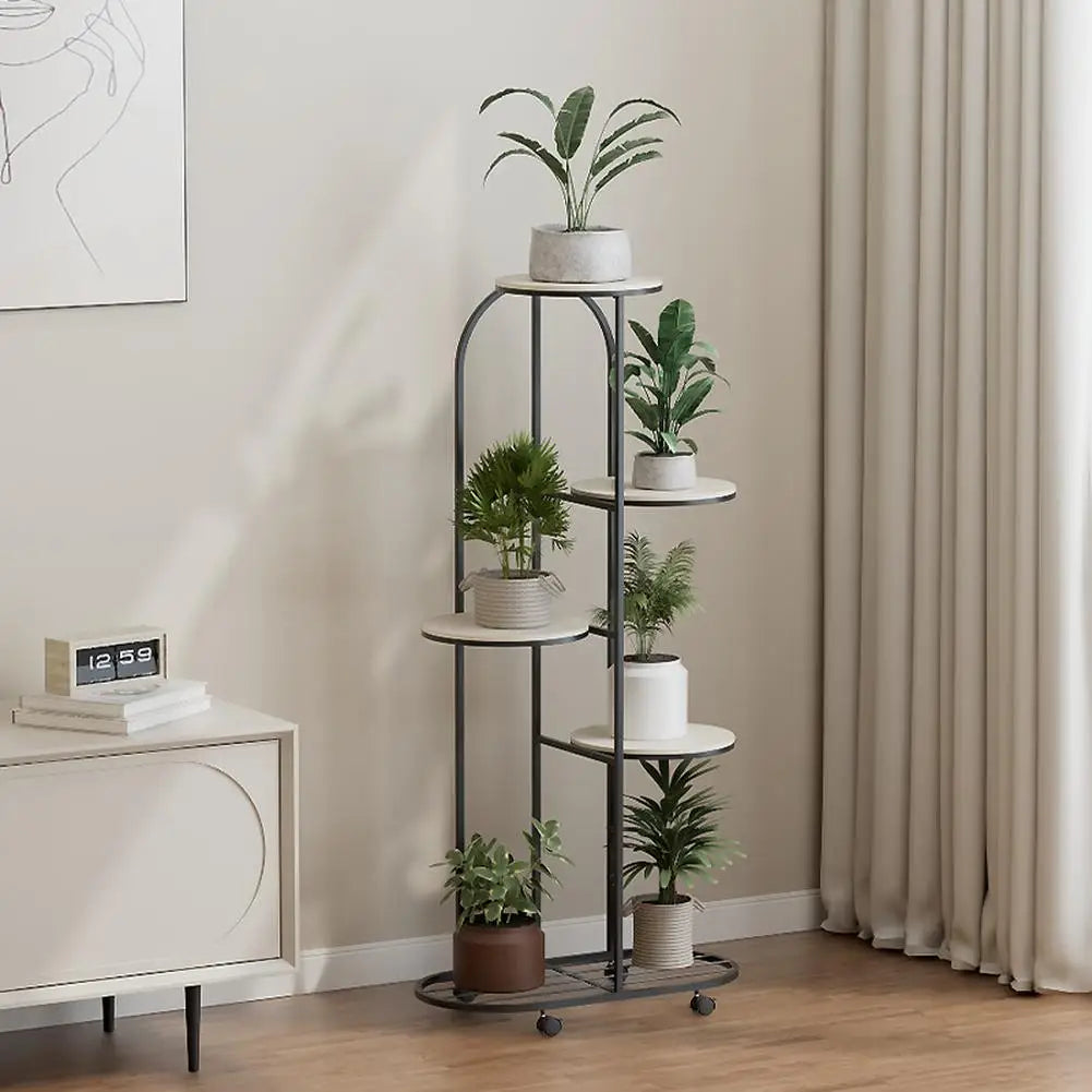 HiMISS Metal Plant Shelf For Indoor Outdoor Home Display Stand