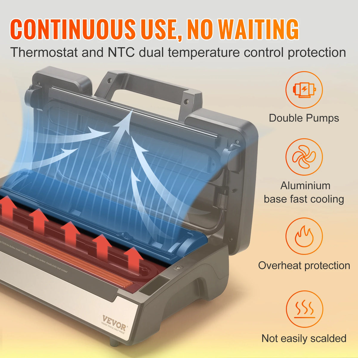 SucceBuy 130W Vacuum Sealer For Kitchen Food Preservation