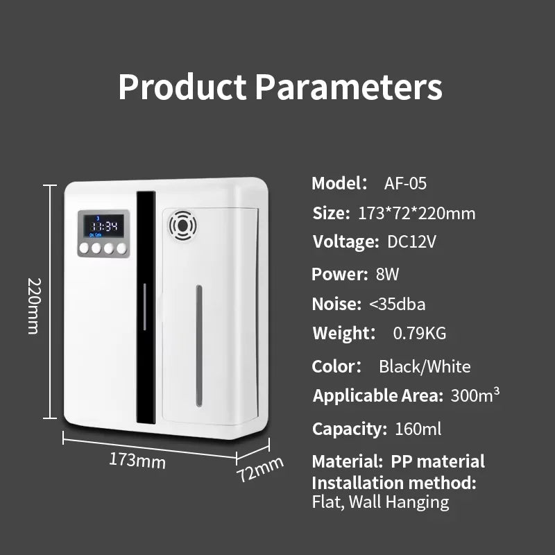 Namste 300m³ Bluetooth Aroma Diffuser Flat Lay Wall Hanging Perfume Fragrance Diffuser Home Flavoring Air Freshener Air Purifier