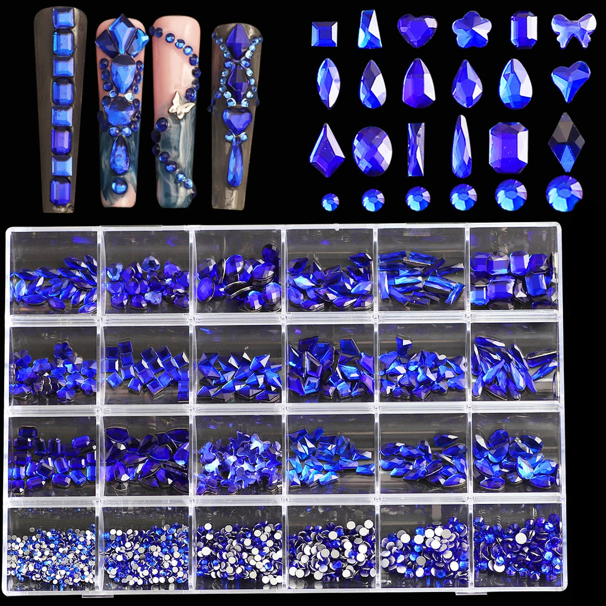 Professional 3D Multi Shape Nail Art Rhinestone Kit