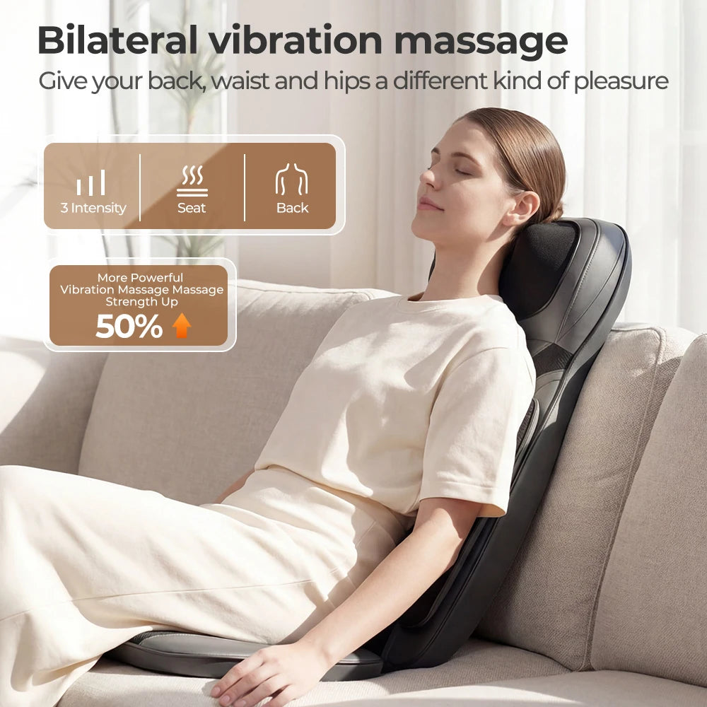 Homemassa Shiatsu Neck And Back Massager Pad With Heat