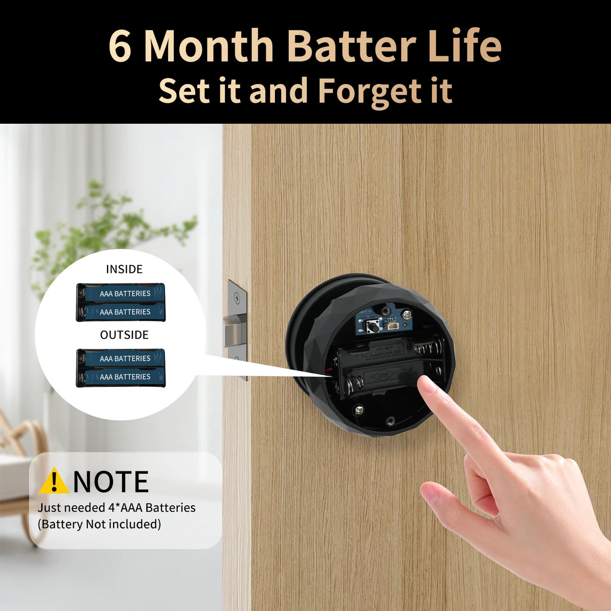 Viladepot Bluetooth Smart Door Lock Fingerprint Passcode App Control