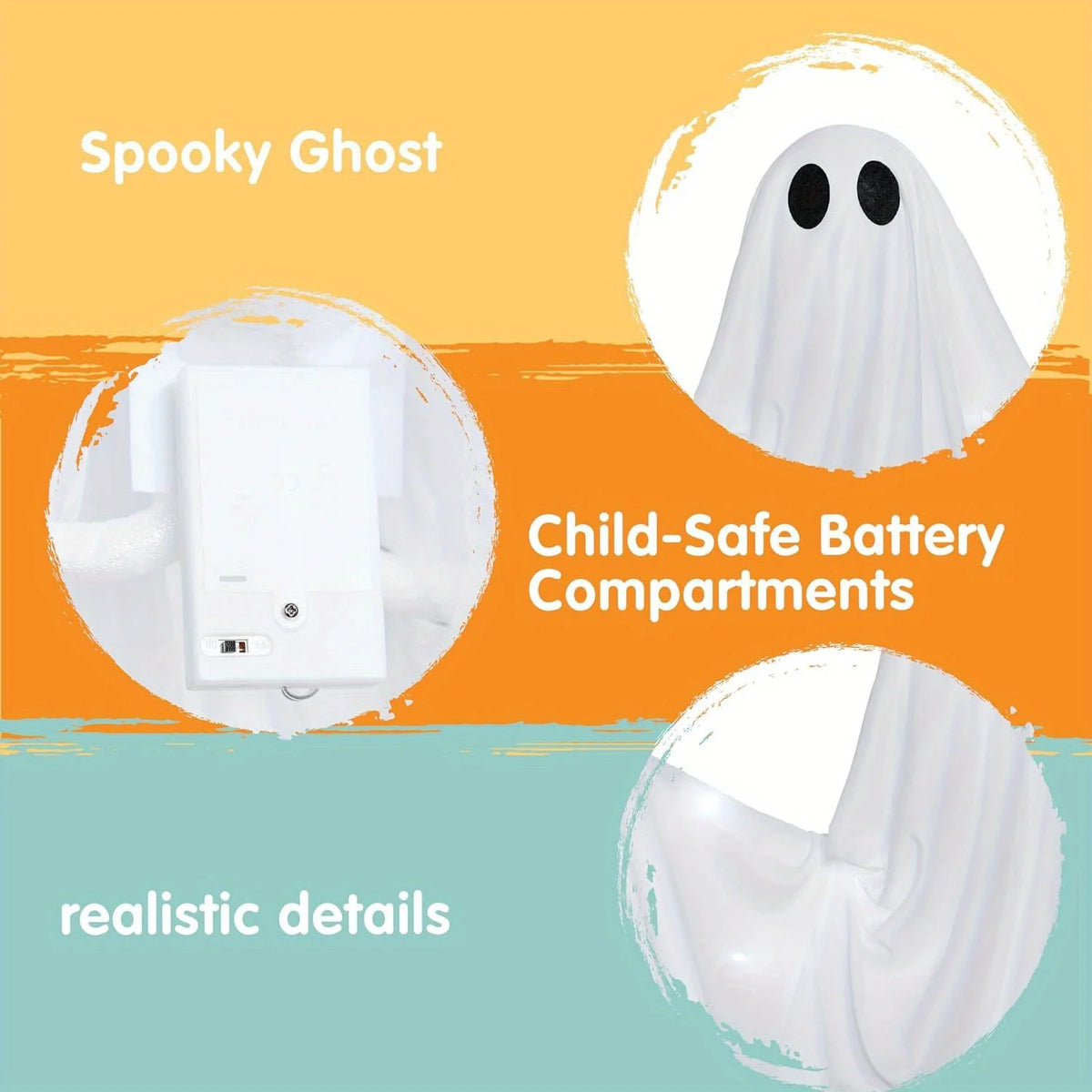 Halloween Hanging Ghost Decoration With Spooky LED Light for Indoor Outdoor Decor