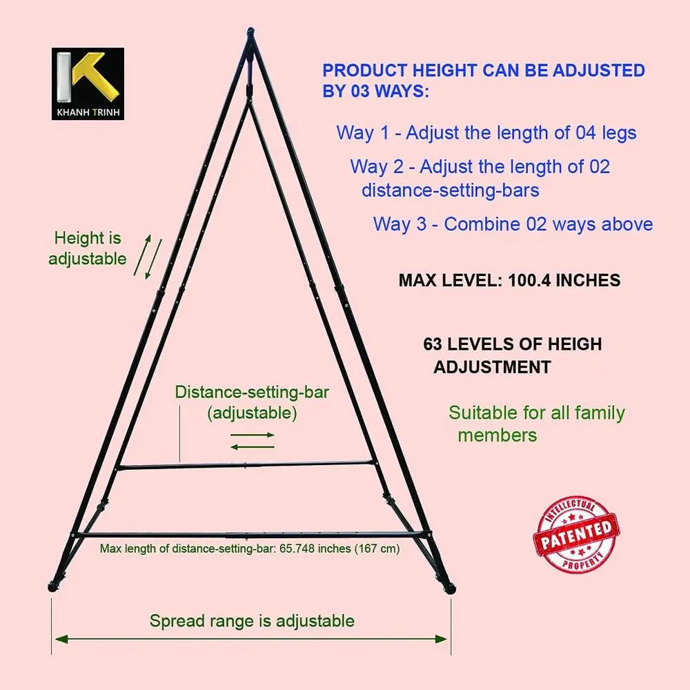Portable Height Adjustable Aerial Yoga Therapy Stand