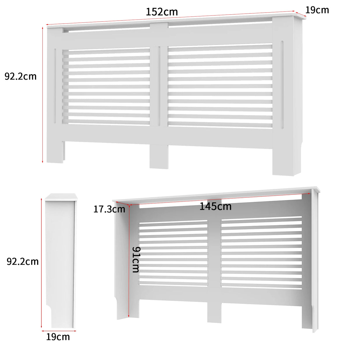 Contemporary Wooden Radiator Cover Featuring Internal Storage Shelving