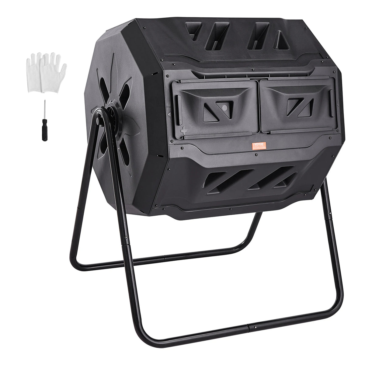 SucceBuy Dual Chamber Composting Tumbler For Garden And Yard Use