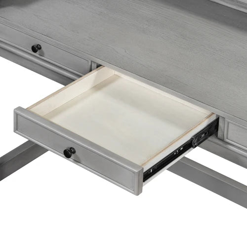 Four Piece Dining Table Set With Integrated Storage Drawers