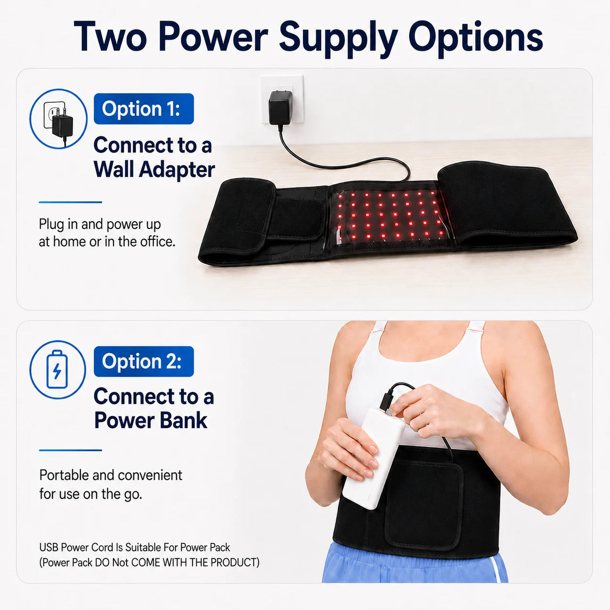 Red Light Therapy Belt 660nm 850nm Near Infrared Muscle Relief