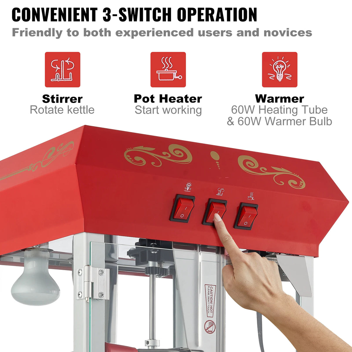 SucceBuy Commercial Countertop Popcorn Popper Machine