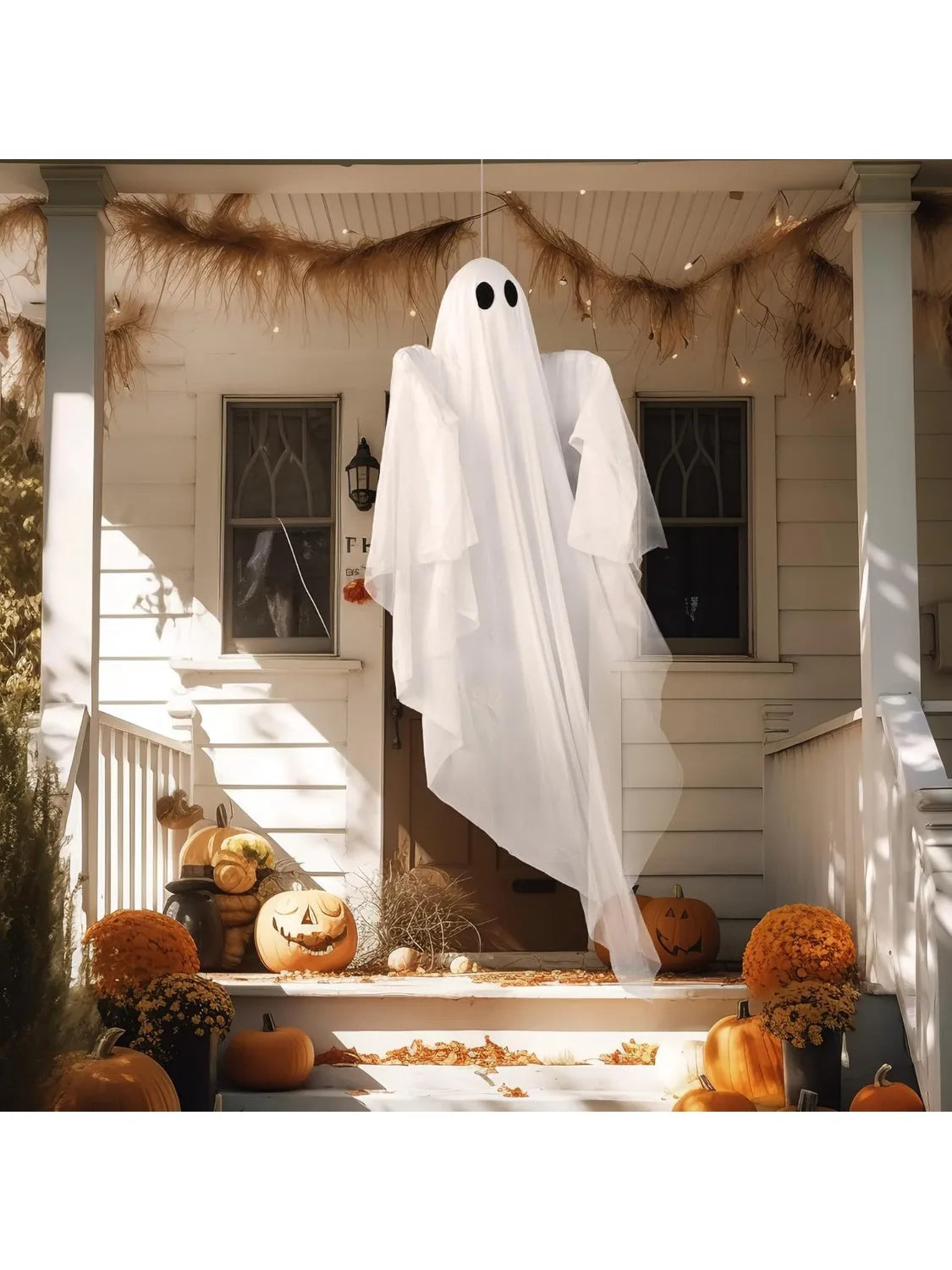 Halloween Hanging Ghost Decoration With Spooky LED Light for Indoor Outdoor Decor