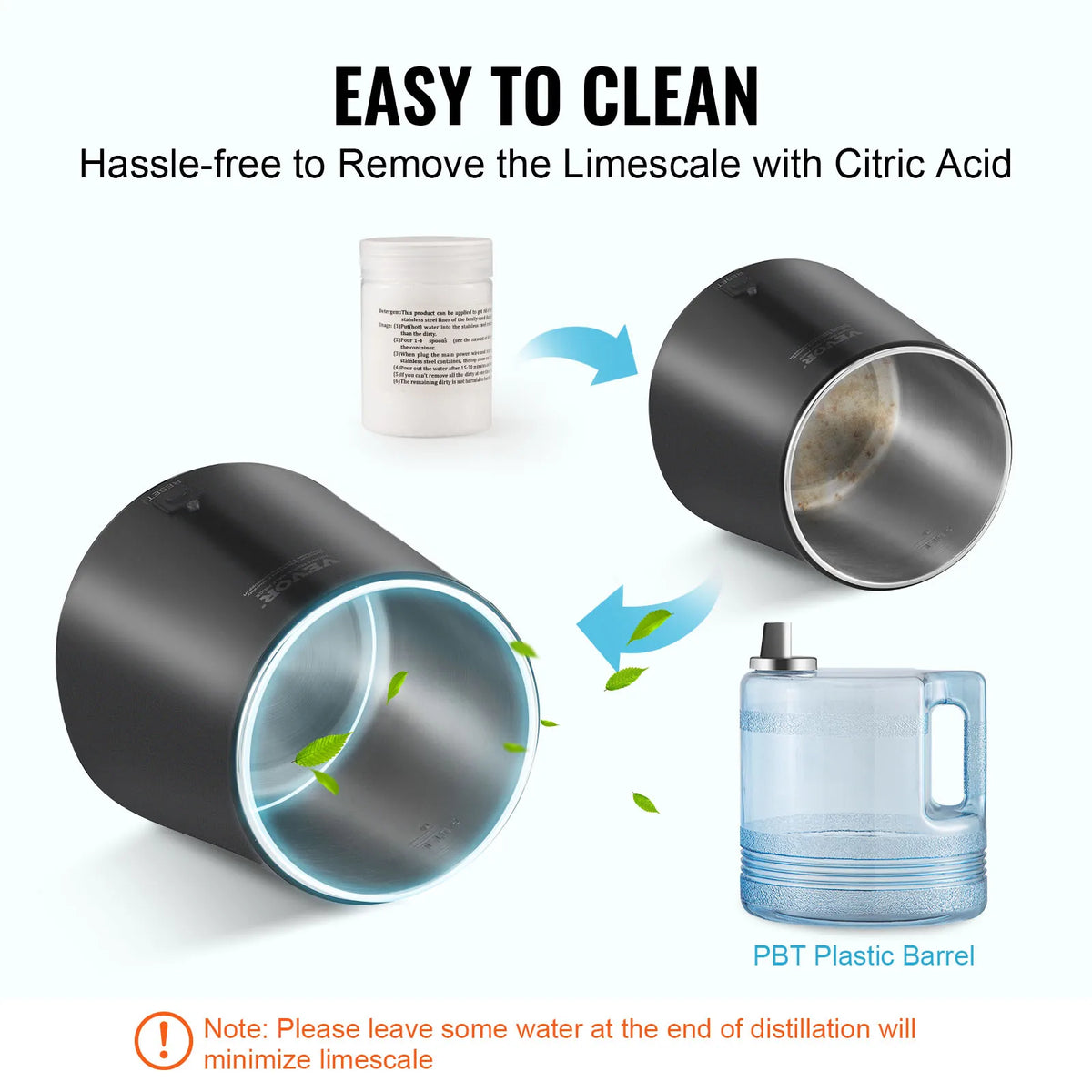 SucceBuy Countertop Water Distiller Pure Water Purifier Maker