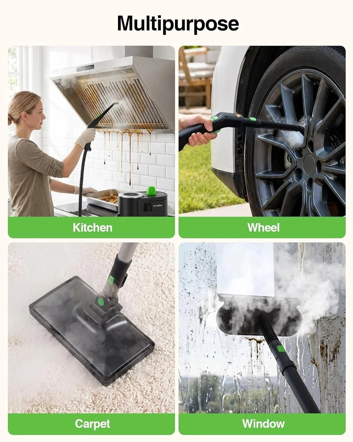 TaskStar Handheld Steam Cleaner With High Pressure Steam Cleaning
