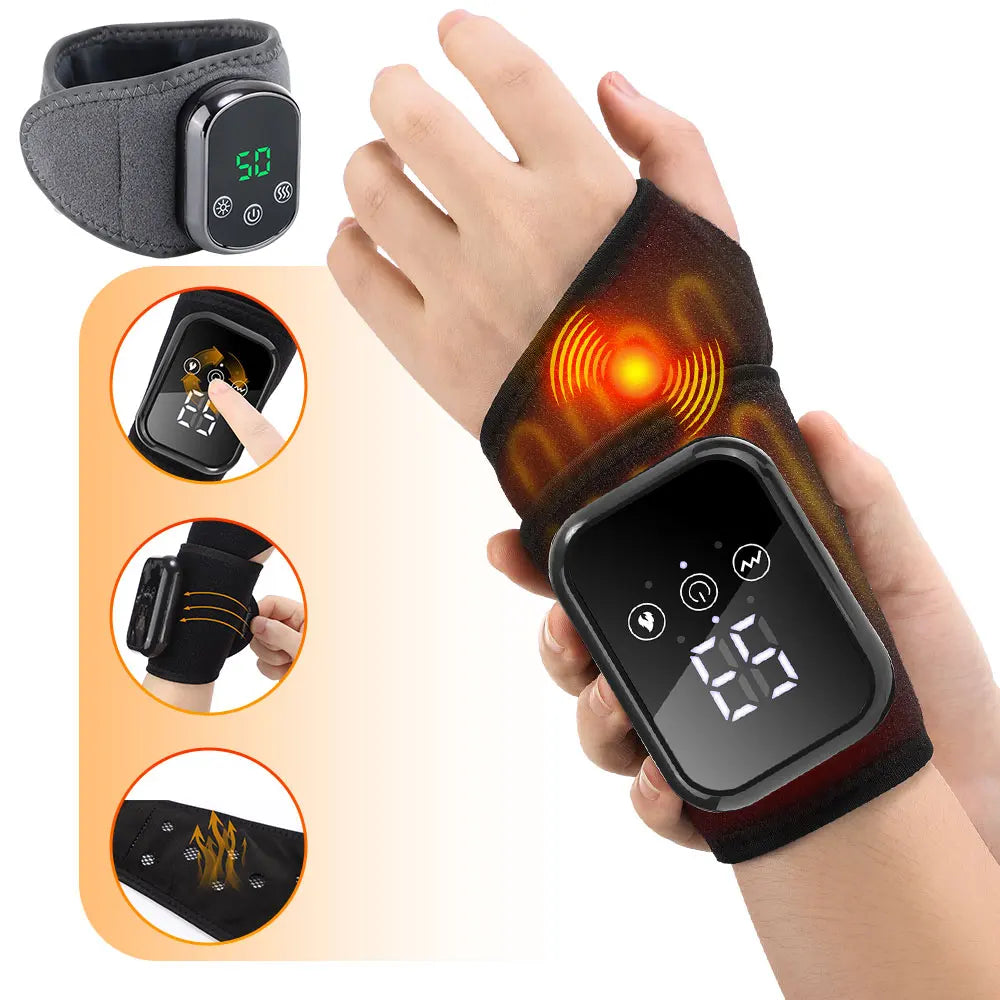 Agdoad Electric Heating Wrist Massager With Vibration And Heat Therapy