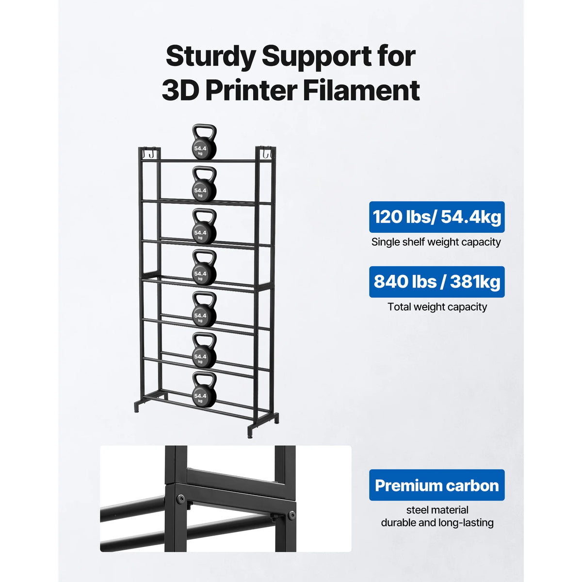 SucceBuy Multi Tier 3D Printer Filament Spool Storage Rack