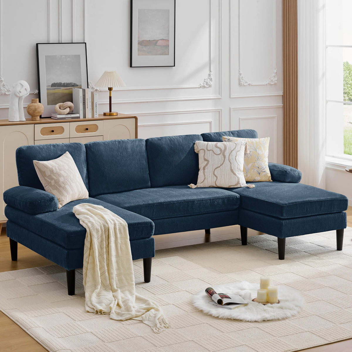 Korser Modern U Shaped Sectional Sofa Featuring Removable Cushions