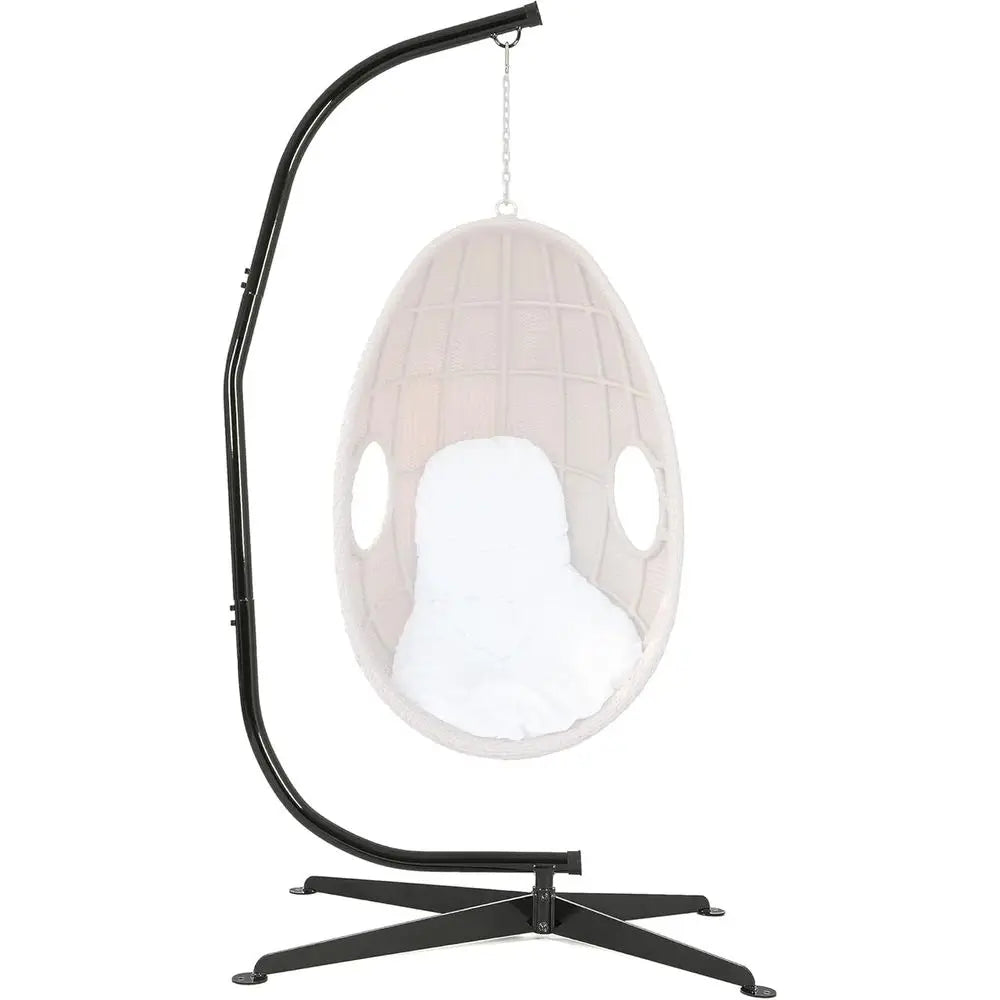 Heavy Duty Steel C Shape Hanging Chair Stand For Outdoor Porch