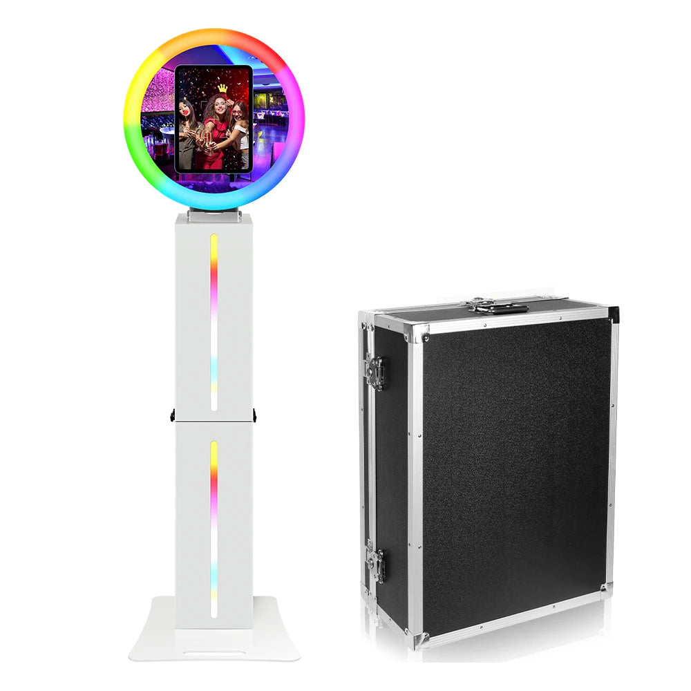 Portable iPad Photobooth Stand With LED Ring Light For Party Events